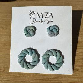 Csavart fánk - pasztell kék szett