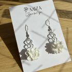 Balerina fülbevaló - fehér