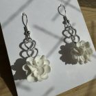 Balerina fülbevaló - fehér