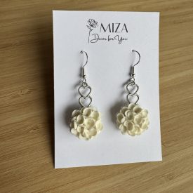 Balerina fülbevaló - törtfehér (ivory)