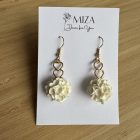 Balerina fülbevaló - törtfehér (ivory)