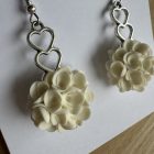 Balerina fülbevaló - törtfehér (ivory)