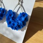 Sziromfelhős csepp fülbevaló - királykék 