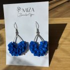 Sziromfelhős csepp fülbevaló - királykék 