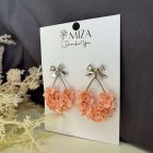 Sziromfelhő díszítésű csepp fülbevaló - rose gold - ezüst masni bedugóval