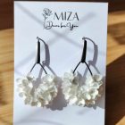 Sziromfelhős csepp fülbevaló - fehér 