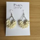 Sziromfelhős csepp fülbevaló - fehér 