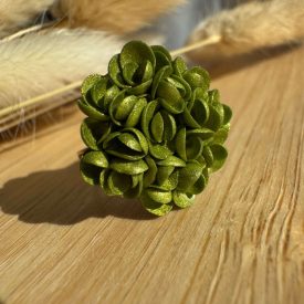 Sziromfelhős gyűrű - aranyfényű zöld