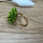 Sziromfelhős gyűrű - aranyfényű zöld