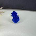 Sziromfelhős gyűrű - királykék - dupla fejű