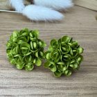 Közepes sziromfelhős bedugós fülbevaló- naranyfényű zöld