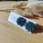 Nagy méretű sziromfelhős bedugós alapon - metál zöld