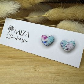 Szív bedugós fülbevaló - frozen