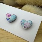 Szív bedugós fülbevaló - frozen