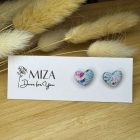 Szív bedugós fülbevaló - frozen